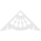 Ekena Millwork Pitch Wagon Wheel Architectural Grade PVC Gable Pediment, 36"W x 18"H x 1"P (12/12) GPP036X018X100WAG - alternate 4